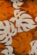 White and orange leaves rug, circa 1970