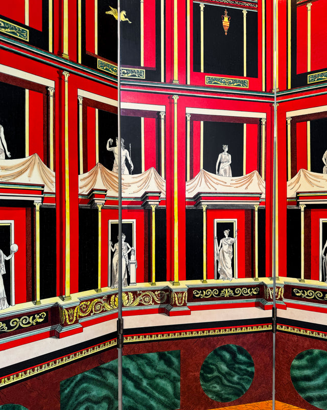 'Pompeiana' pattern four-panel screen